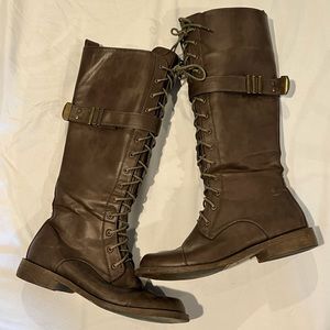 Tall combat boots